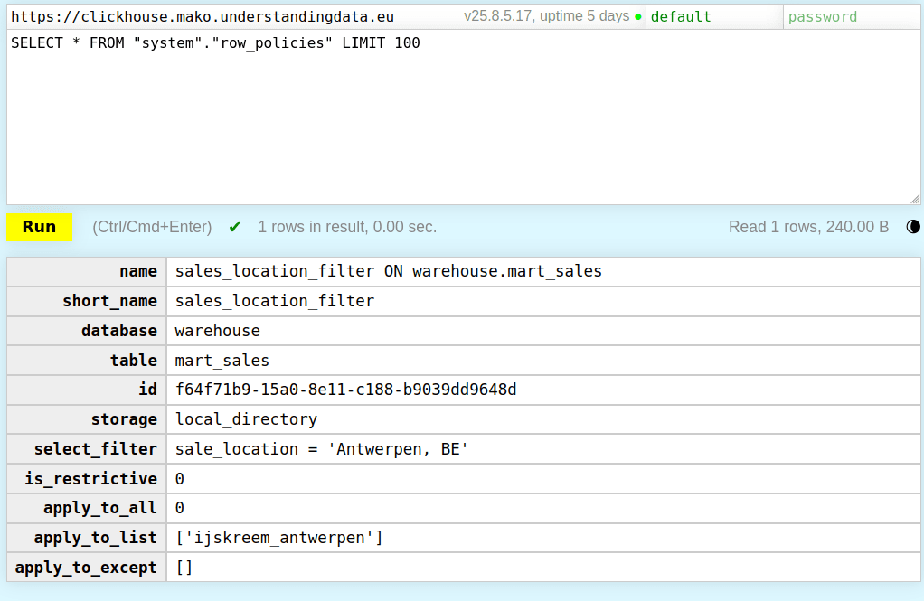 MAKO security screenshot